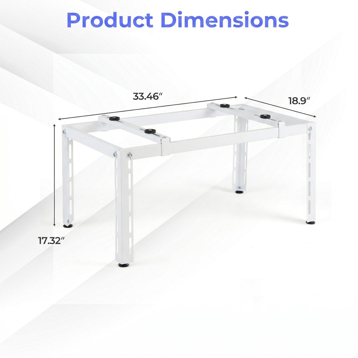 Mini Split Ground Stand Adjustable for 9000-36000 BTU Ductless Air Conditioners Heat Pump-White