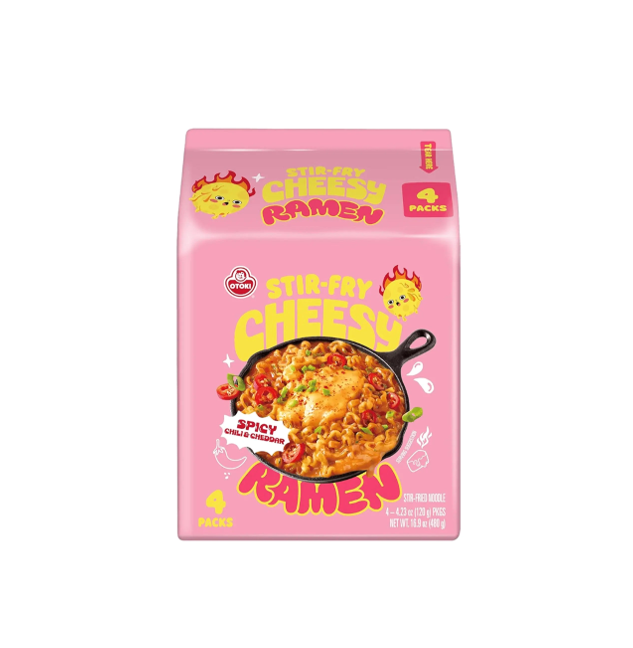 Ottogi Cheesy Stir-Fry Spicy Chili & Cheddar Ramen [Best Before Date: 2027.02.24]