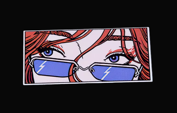 JDM Anime "I'm Looking at You" Vinyl Sticker (1 Piece)