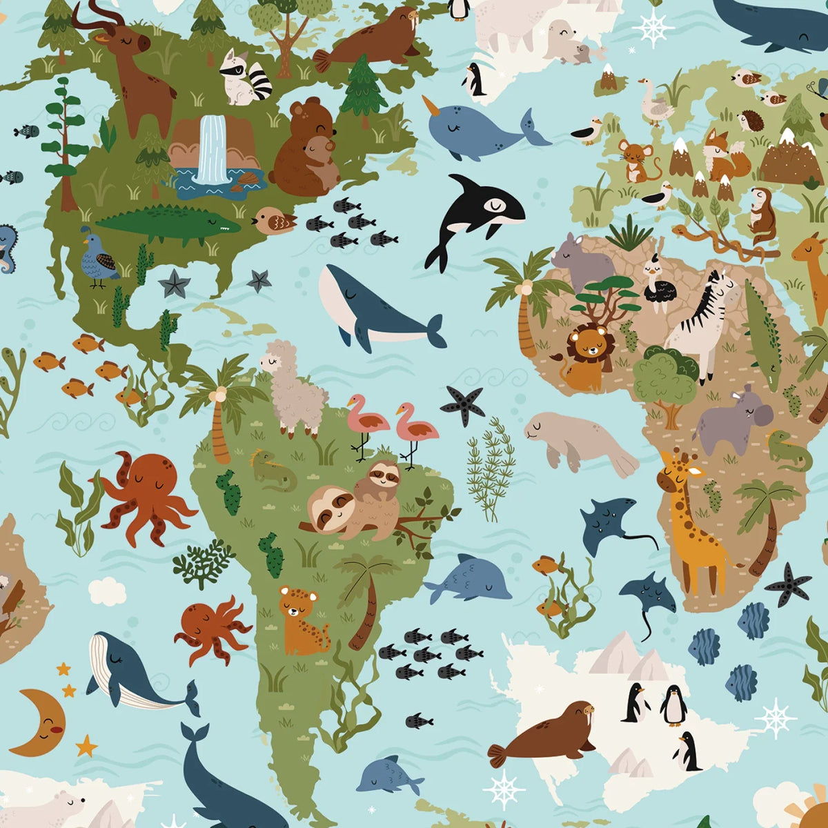 Created with Love 108in Wide Back - Map in Sky