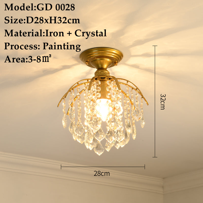 American Single-Head Crystal Chandelier