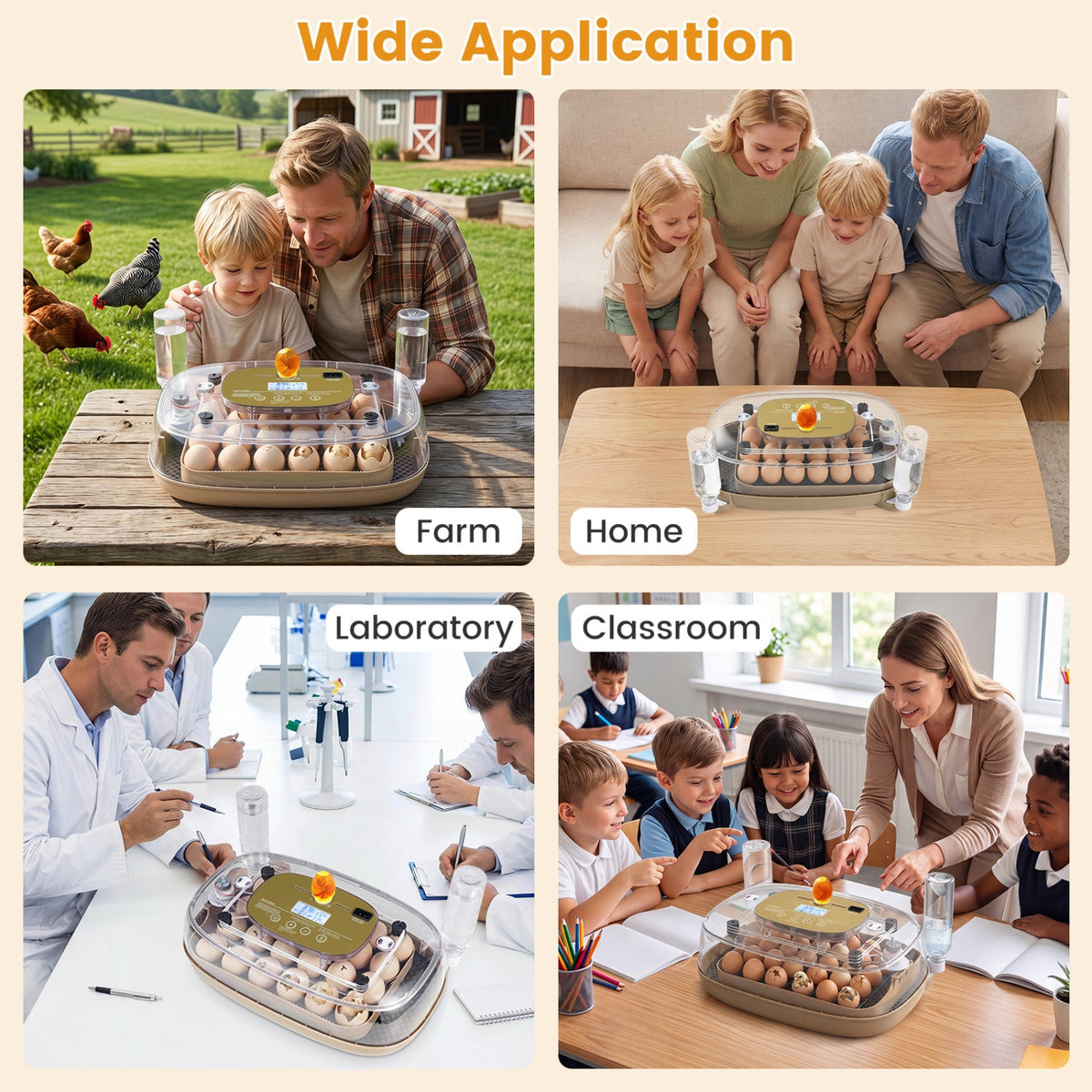 Egg Incubator with Temp and Humidity Control