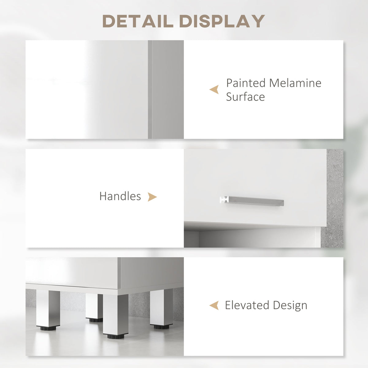 71" Tall Bathroom Storage Cabinet, Narrow Linen Tower with Drawer, Open Shelves, 2 Doors Cabinets and Adjustable Shelves, High Gloss White